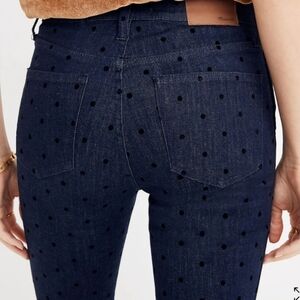 Madewell high rise skinny flocked dots sz 27 like new 🔥💣🔥